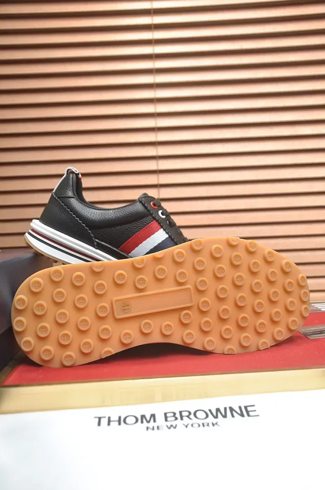 Thom Browne Classic Stripe Sneaker Black Red White Blue Lifestyle Sneakers 3