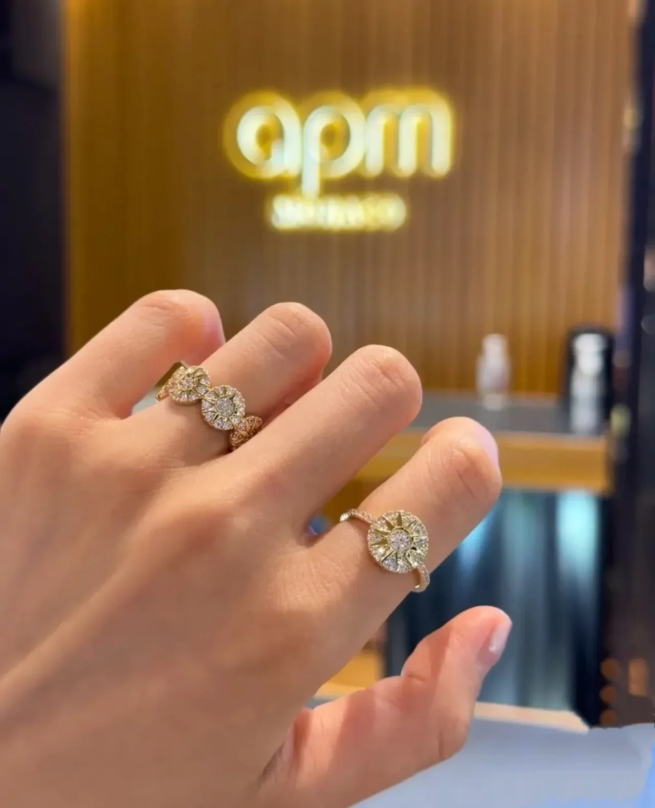 Tiffany & Co. Anel Floral Pavé Diamantes em dourado 5