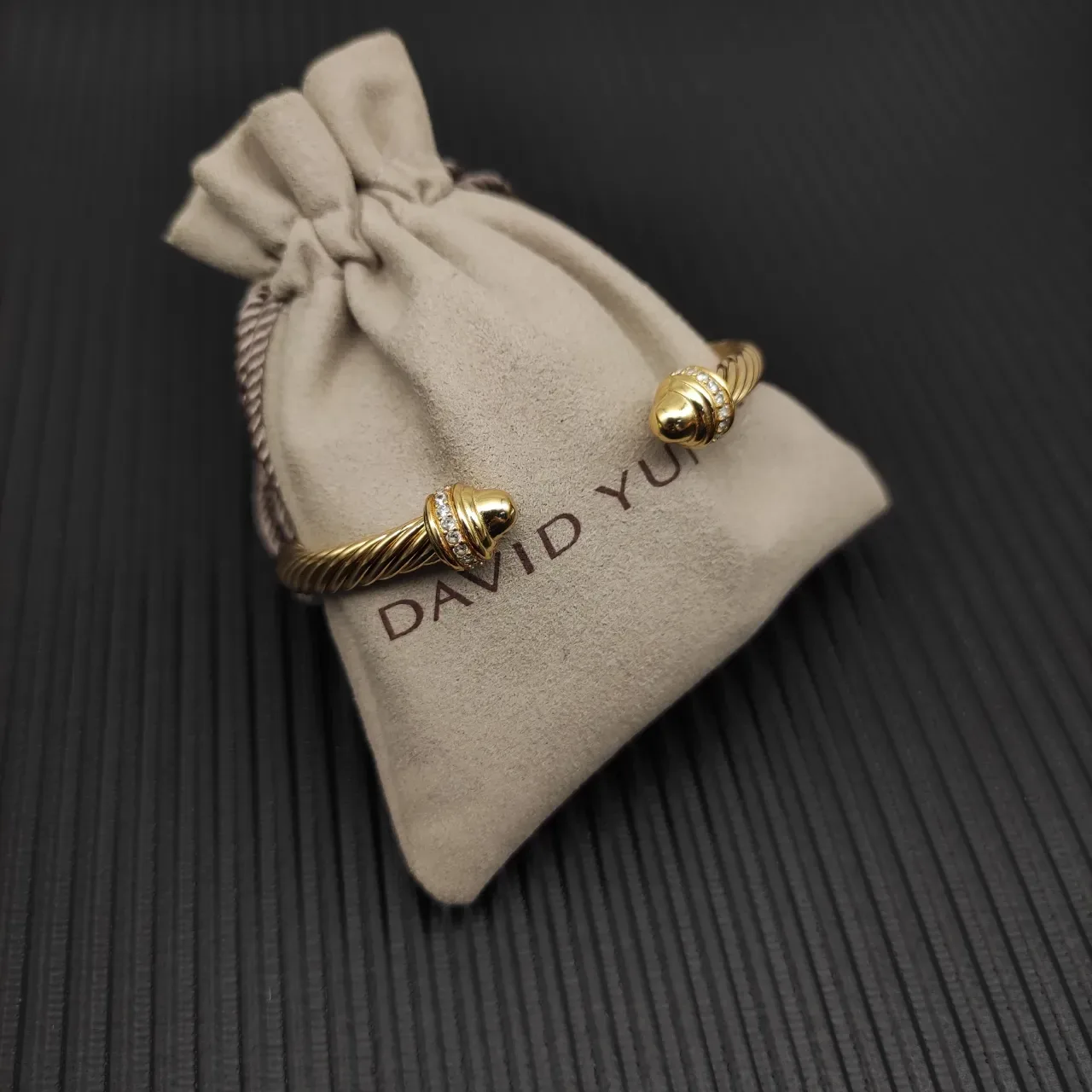Tiffany & Co. HardWear Twisted Rope Diamond-Accent Gold Bracelet 8