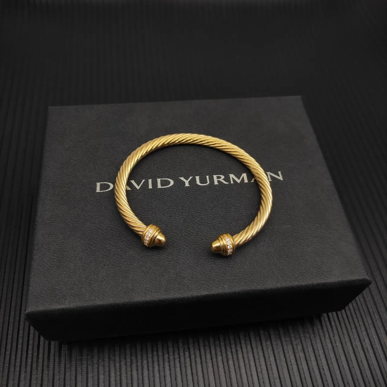 Tiffany & Co. HardWear Twisted Rope Diamond-Accent Gold Bracelet 9