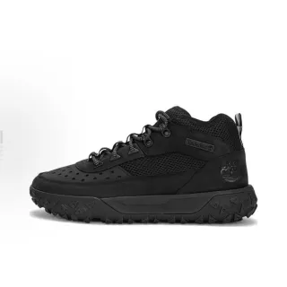 Timberland Black Mid-Cut Mesh-Suede Hybrid Hiking Boots