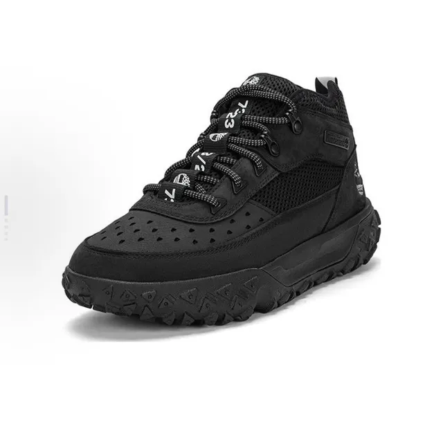 Timberland Black Mid-Cut Mesh-Suede Hybrid Hiking Boots 3