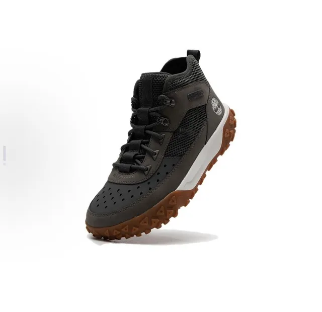 Timberland Gray Brown Mid-Cut Mesh-and-Synthetic Upper Hiking Boots 3