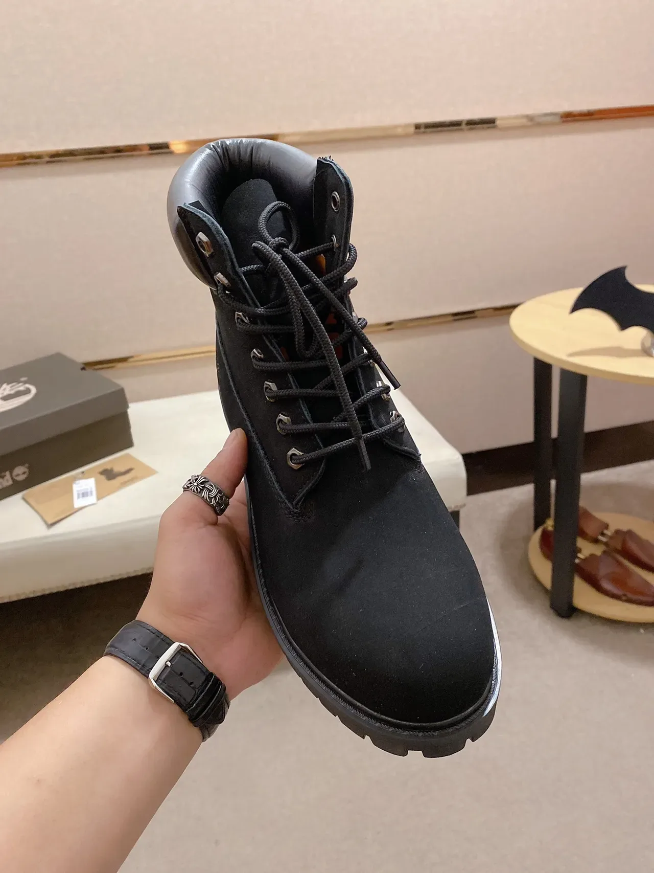 Timberland Premium بوت عمل 6 إنش أسود نابوك 6