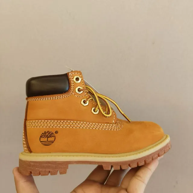 Timberland Premium 6-Inch Brown Beige Nubuck Upper Contrast Stitching Work Boots 5