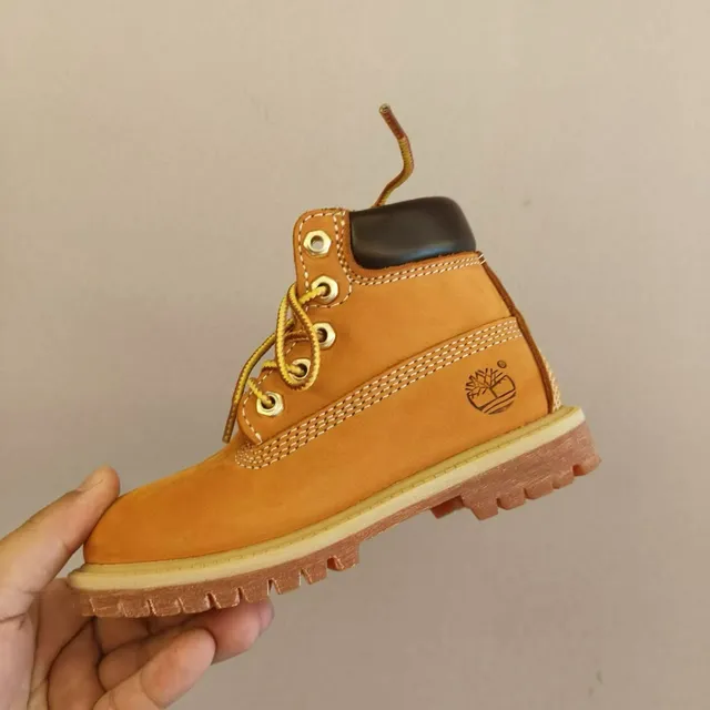 Timberland Premium 6-Inch Brown Beige Nubuck Upper Contrast Stitching Work Boots 7