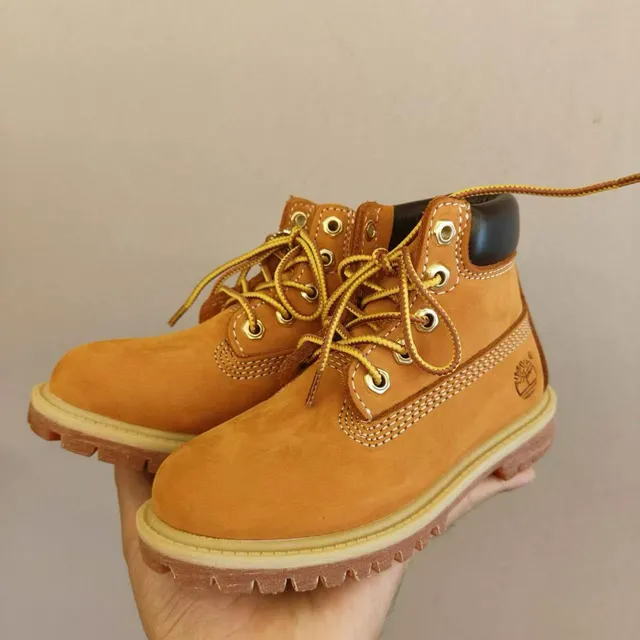 Timberland Premium 6-Inch Brown Beige Nubuck Upper Contrast Stitching Work Boots 8