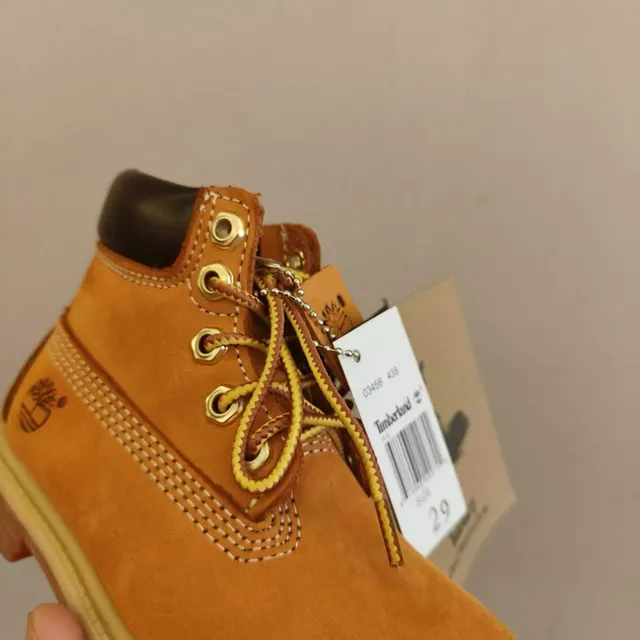 Timberland Premium 6-Inch Brown Beige Nubuck Upper Contrast Stitching Work Boots 9