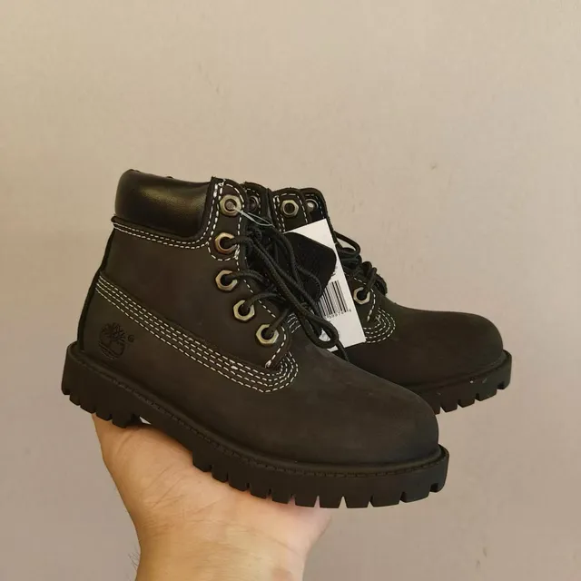Timberland Premium 6-Inch Brown Beige Nubuck Upper Contrast Stitching Work Boots 13