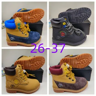 Timberland Premium 6-Inch Tan and Navy Work Boots