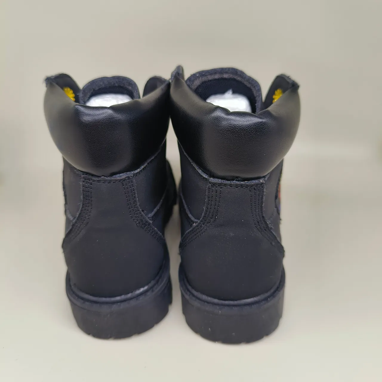 Timberland Premium 6-Inch Tan and Navy Work Boots 22