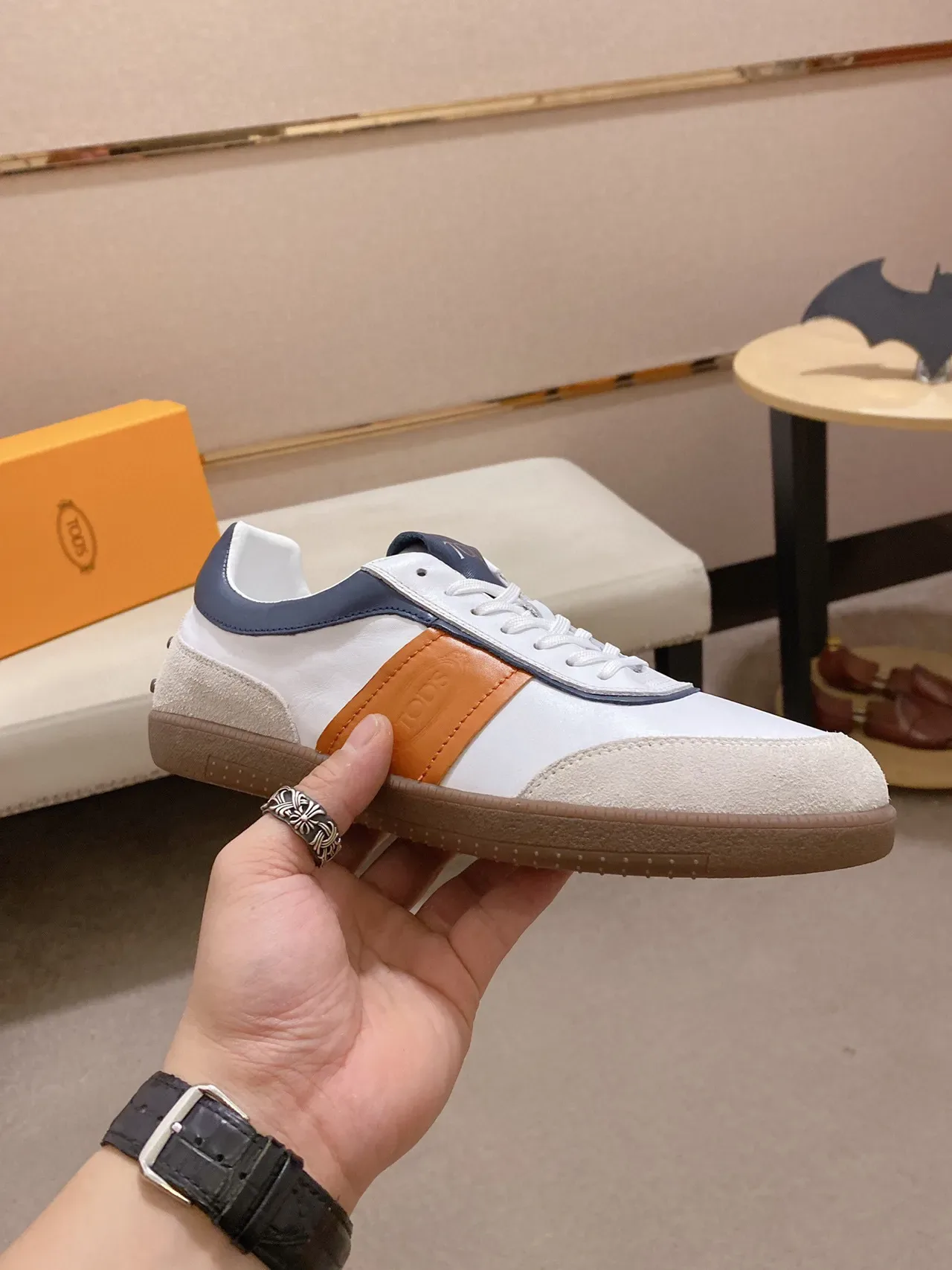 Tod's Di Bag Color-Block Suede and Leather Lifestyle Sneakers 7