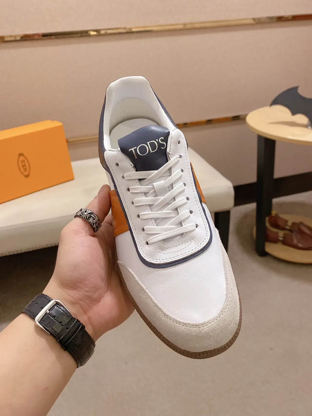 Tod's Di Bag Color-Block Suede and Leather Lifestyle Sneakers 9