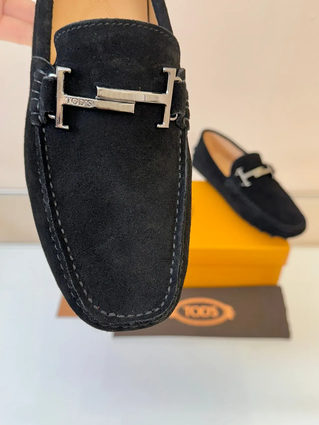 Tod's Gommino Loafer Black Suede H-Bit Loafers 3