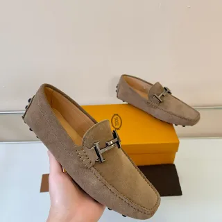 Tod's Gommino Loafer Tan Suede H-Bar Loafers