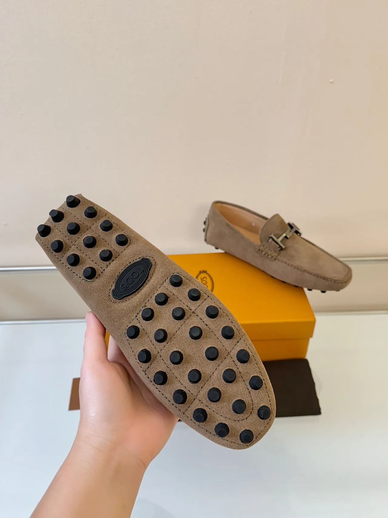 Tod's Gommino mocassin daim tan H-Bar mocassins 5