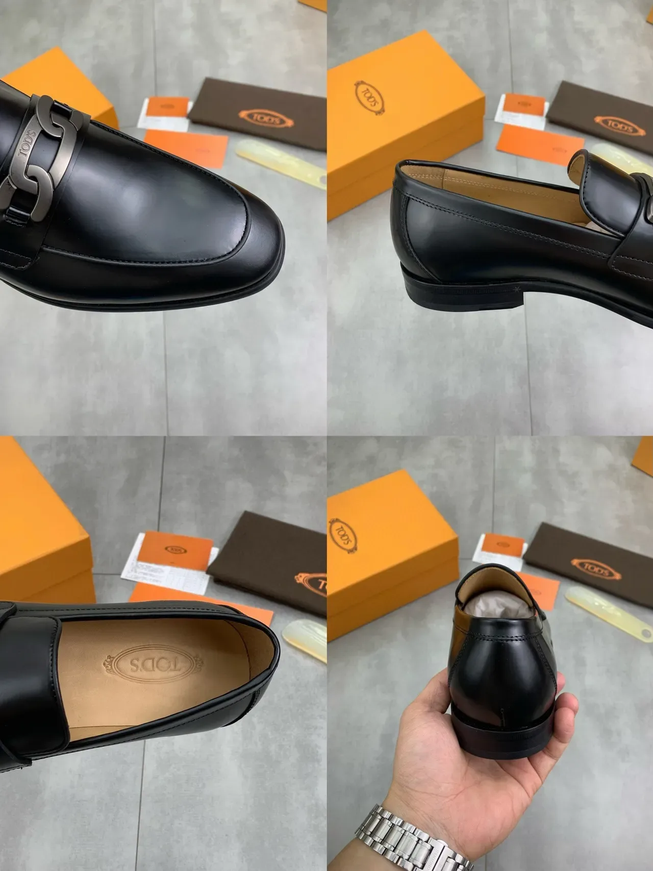Tod's Horsebit Loafer Cuir Noir Slip-On 3