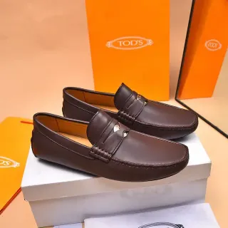 Tod's Penny Loafer Brown Leather Moc-Toe Loafers