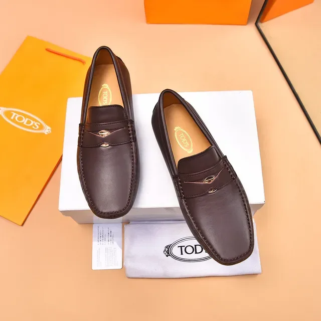 Tod's Penny Loafer Brown Leather Moc-Toe Loafers 2
