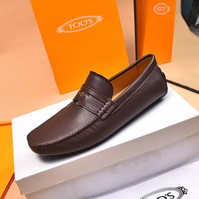 Tod's Penny Loafer Brown Leather Moc-Toe Loafers 6