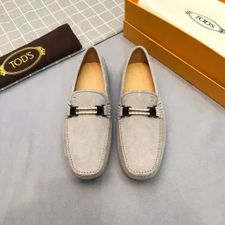 Tod's Horsebit Loafer Ante Gris Claro Mocasines para Hombre