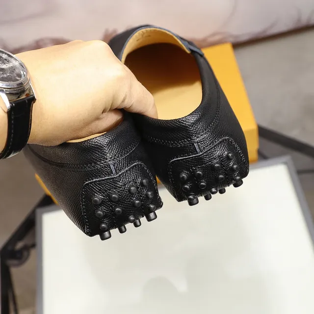 Tod's Penny Loafer Cuir Granulé Noir Mocasins Slip-On 3