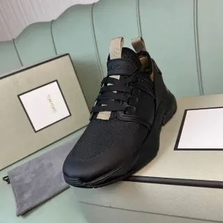 Tom Ford Black and Beige Mesh Lifestyle Sneaker