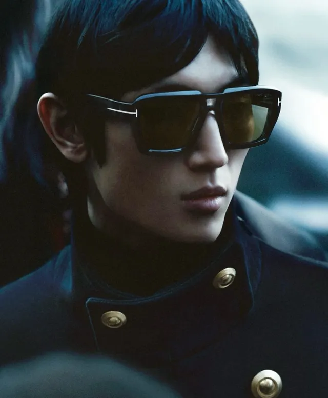 Tom Ford Icon Navigator Glossy Black T-Bar Bridge Sunglasses 4