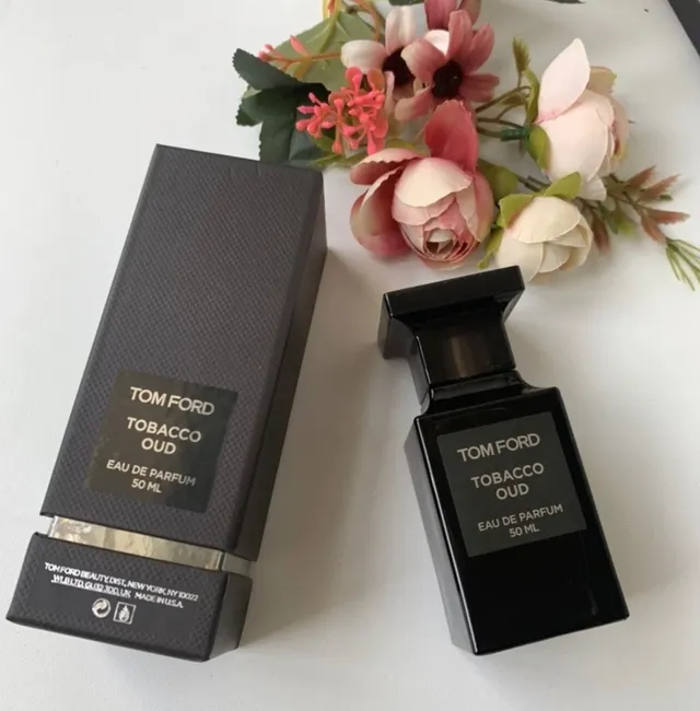 Tom Ford Tobacco Vanille Noir Or Brillant Verre Plaque Étiquette Parfum 4