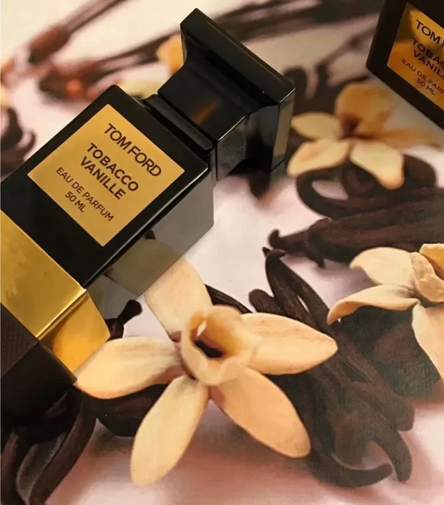 Tom Ford Tobacco Vanille Noir Or Brillant Verre Plaque Étiquette Parfum 6