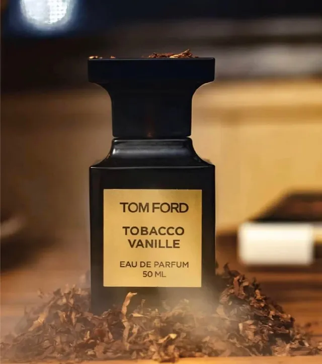 Tom Ford Tobacco Vanille Noir Or Brillant Verre Plaque Étiquette Parfum 7