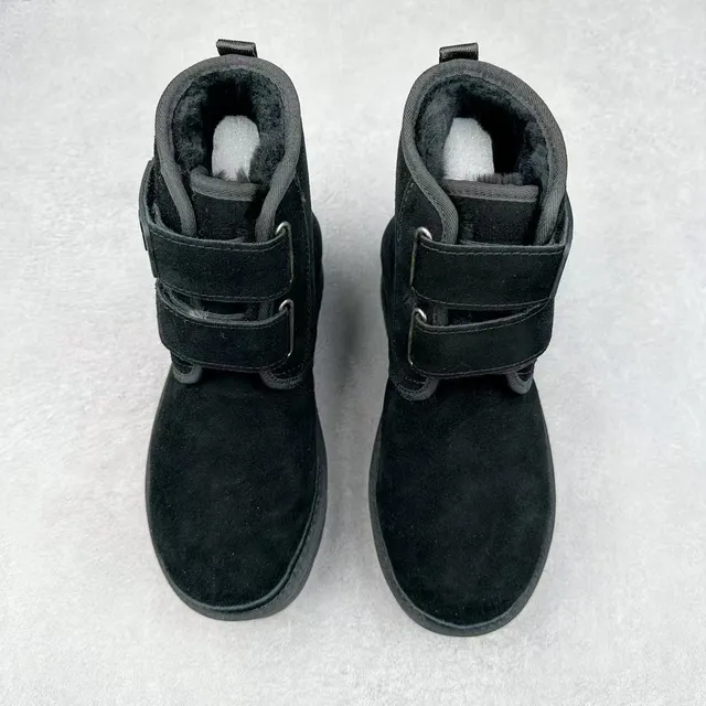 UGG Black Platform Sole Velcro Strap Closure Snow Boots 2