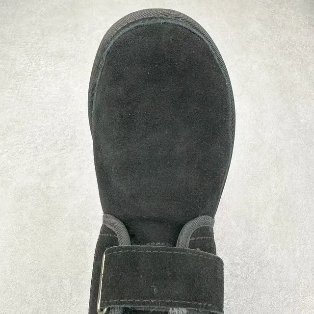 UGG Black Platform Sole Velcro Strap Closure Snow Boots 4