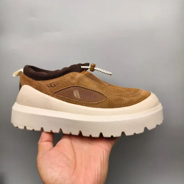 UGG Brown Beige Slip-On Platform Sole Lifestyle Sneakers 2