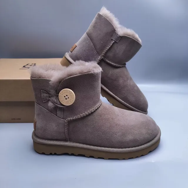 UGG Classic Mini Button Taupe Snow Boots 3