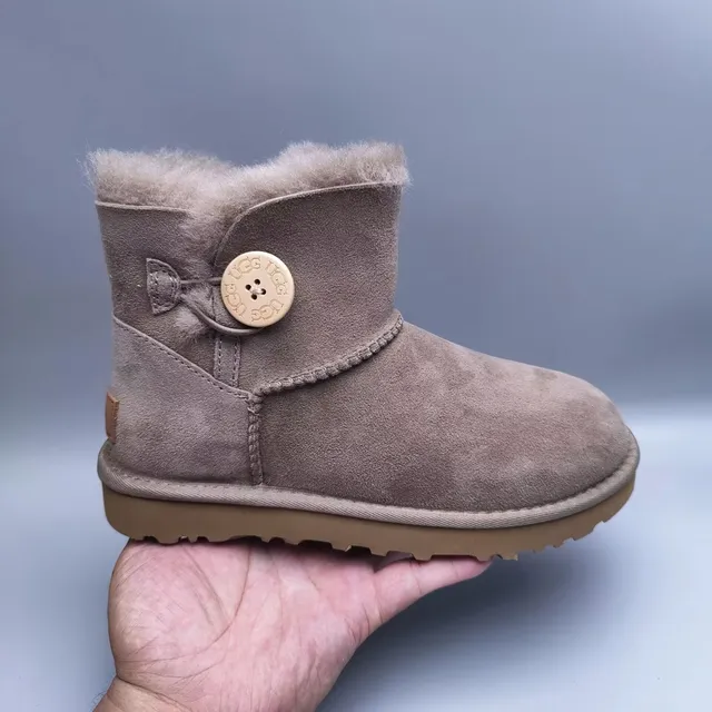 UGG Classic Mini Button Taupe Snow Boots 4