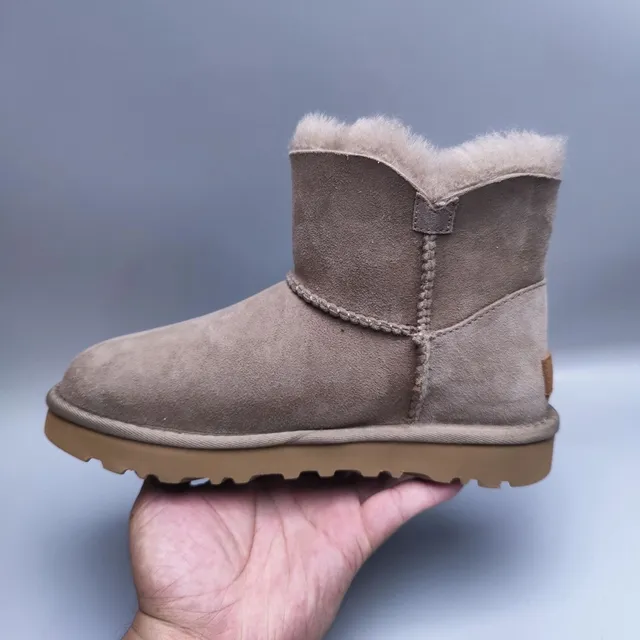 UGG Classic Mini Button Taupe Snow Boots 5