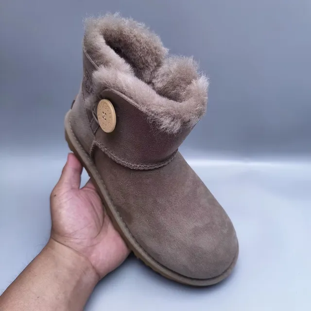 UGG Classic Mini Button Taupe Snow Boots 7