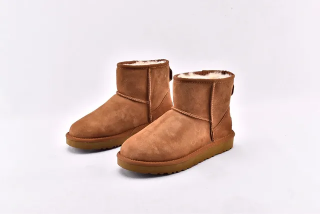 UGG Classic Mini Chestnut Suede Snow Boots 2