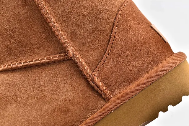 UGG Classic Mini Chestnut Suede Snow Boots 4
