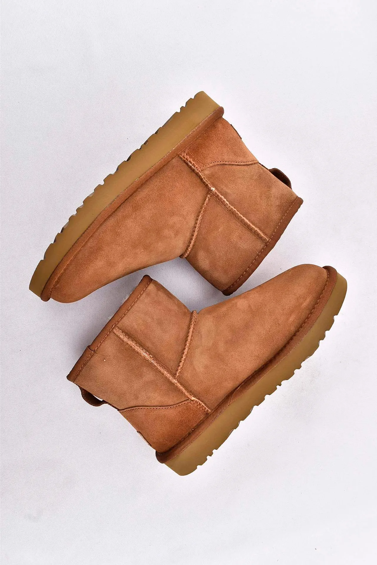UGG Classic Mini Chestnut Suede Snow Boots 12
