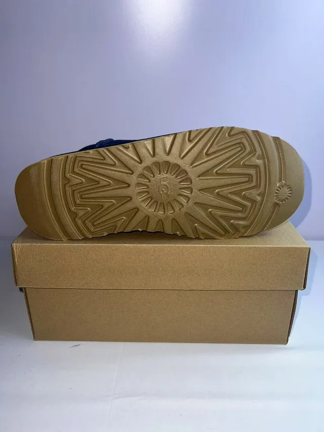 UGG Classic Mini Navy Suede Snow Boots 2