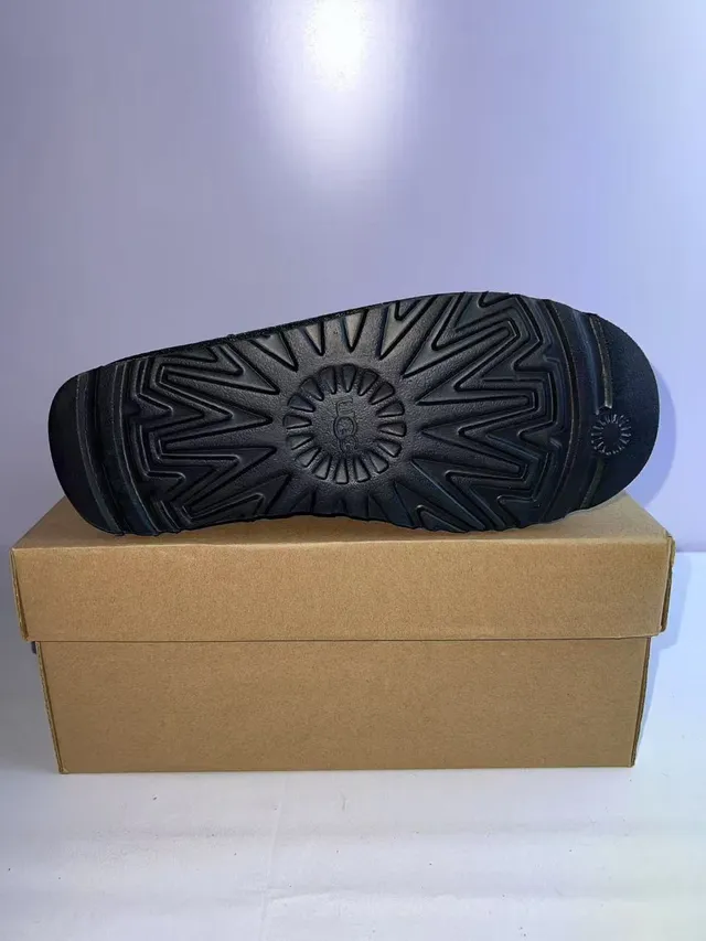UGG Classic Short Black Suede Snow Boots 2