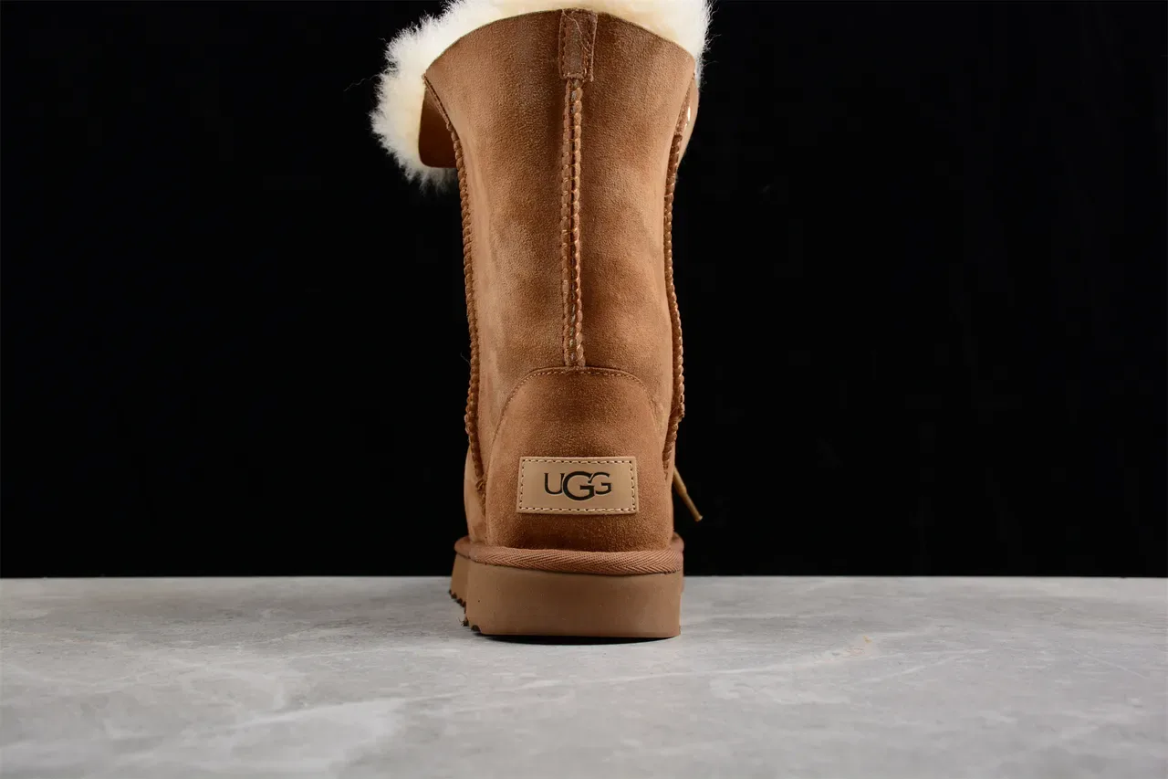 UGG Classic Tall Lace-Up Brown Shearling Snow Boots 4