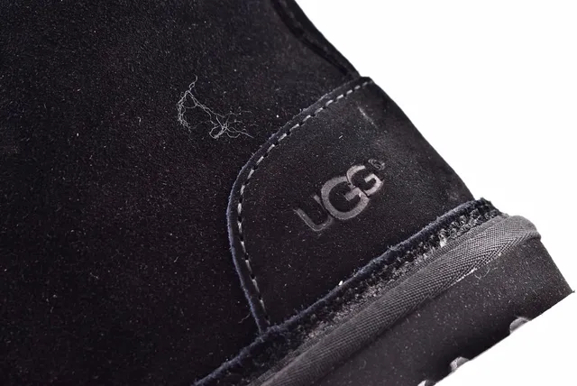 UGG Harkley Black Suede Lace-Up Ankle Boots 4