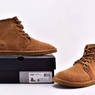 UGG Harkley Tan Suede Lace-Up Ankle Boots