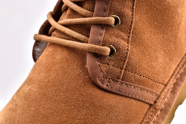 UGG Harkley ট্যান স্যুড লেস-আপ এনকেল বুটস 5
