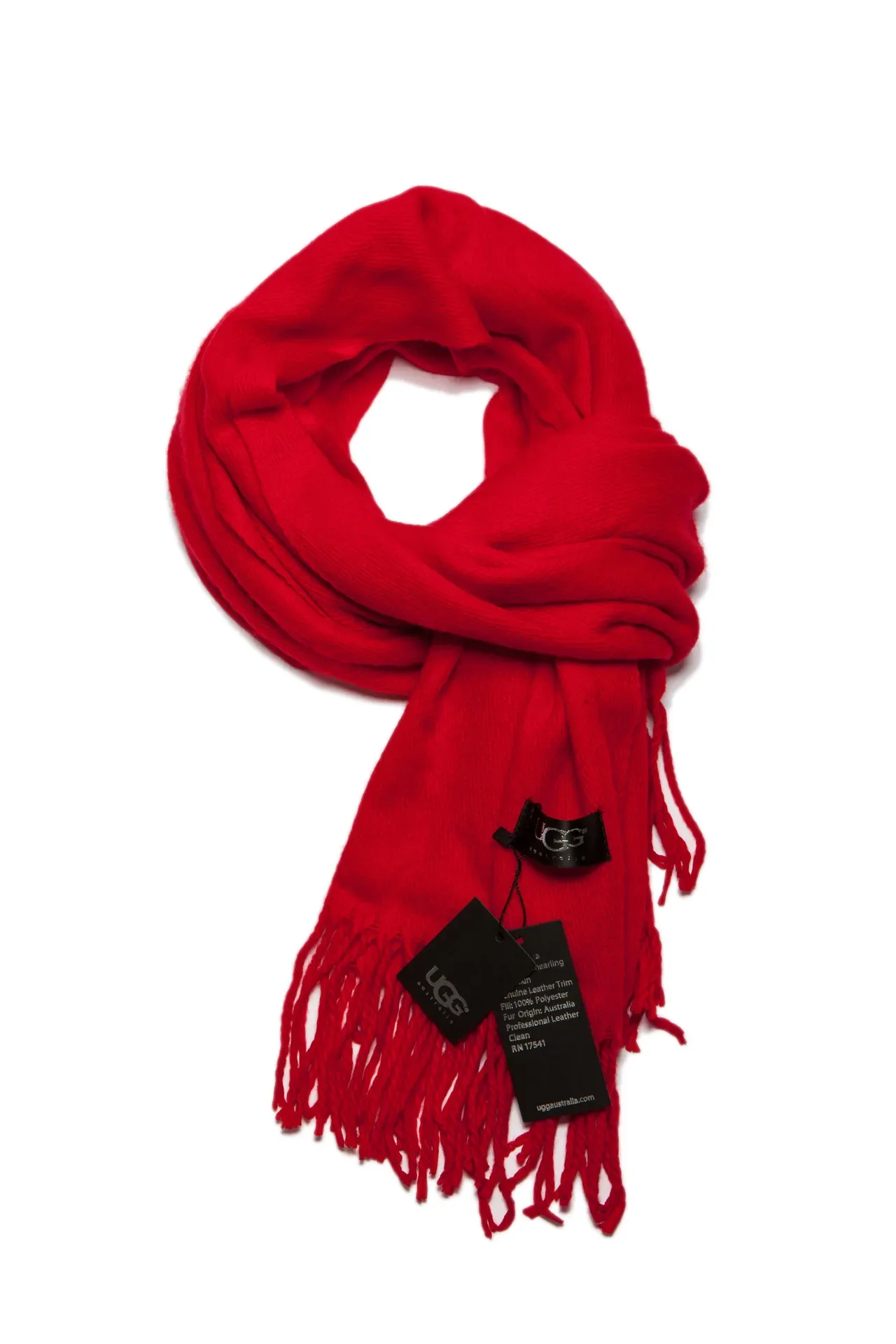UGG Red Knitted Fringed Scarve 6