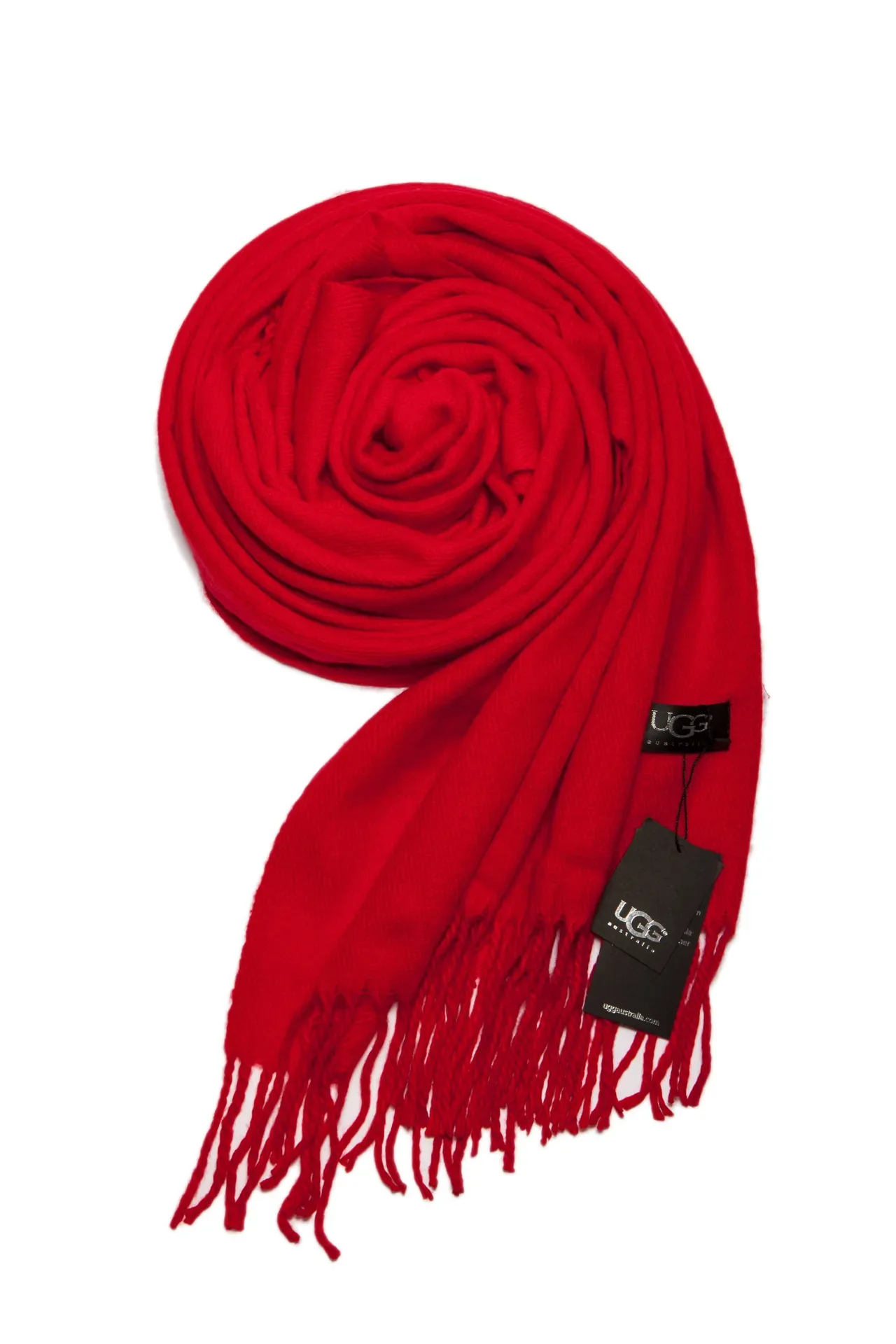UGG Red Knitted Fringed Scarve 7
