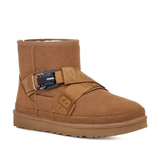 UGG স্ট্র্যাপ ডিটেল ট্যান স্যুড স্নো বুট